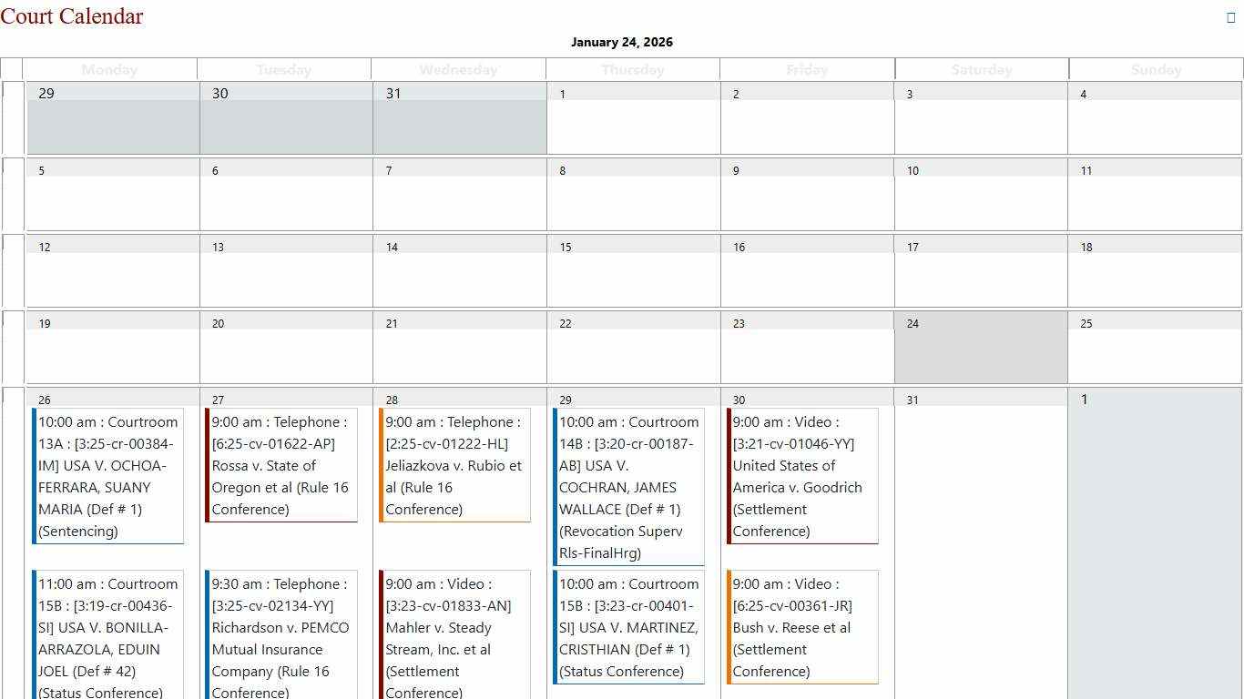 Oregon U.S. District Court