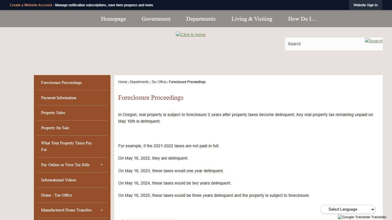 Foreclosure Proceedings Klamath County, OR